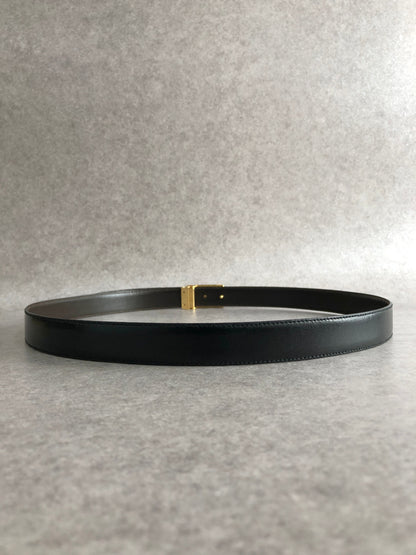 CELINE Triomphe Belt Brown×Black Vintage ppnd4r