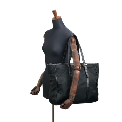 PRADA Tessuto Triangle Logo Totebag Black Vintage ivus2k