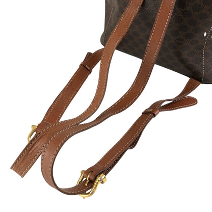 CELINE Macadam Triomphe Backpack Brown Vintage sd2tgi