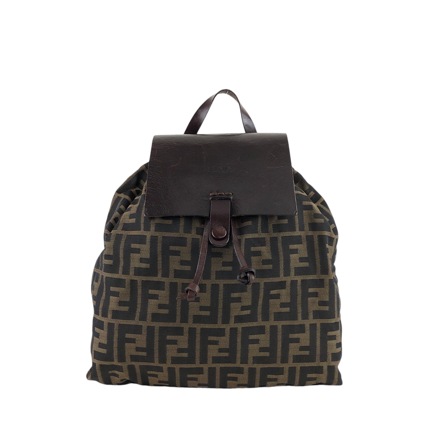 FENDI Zucca Backpack Brown Vintage aszbe7