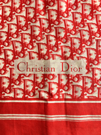 Christian Dior Trotter Slik Scarf Red×White Vintage 3ngnnk