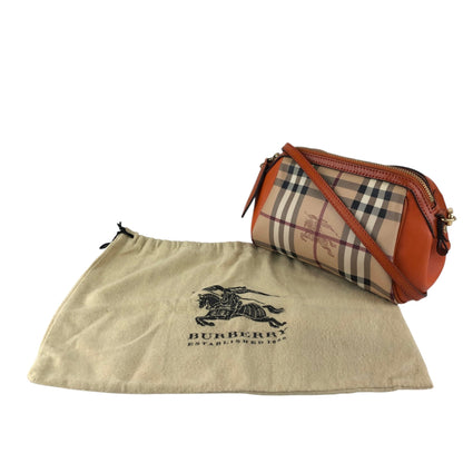 BURBERRY Nova Check Shoulder bag Beige×Orange Vintage 2e2732