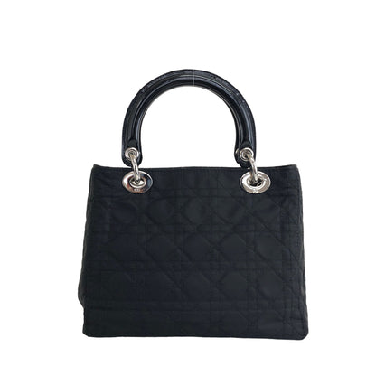 Christian Dior Lady Dior Cannage Nylon Two-way Shoulder bag Black Vintage 2i75ru