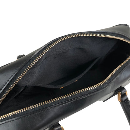 PRADA Triangle Logo Small Boston bag Handbag Black Vintage b7mxwa