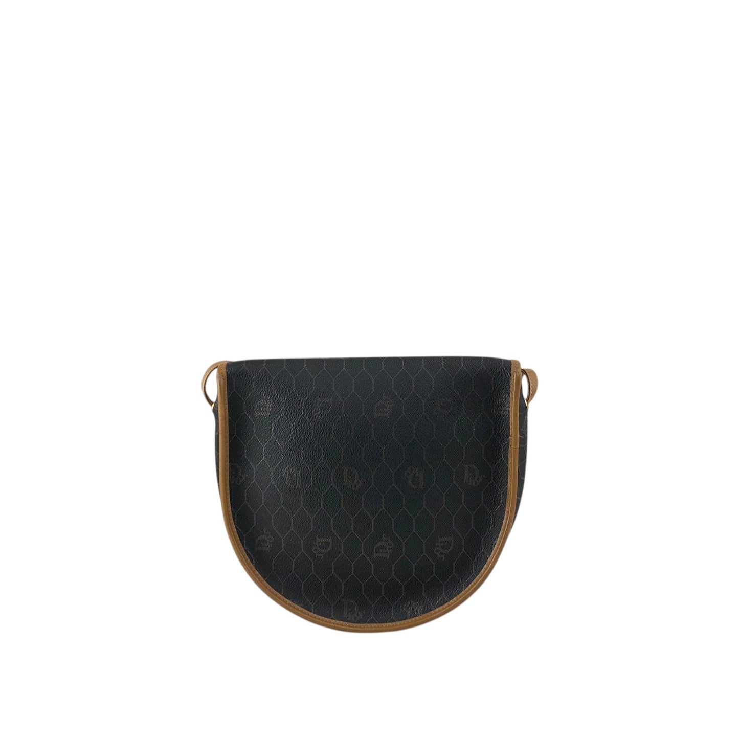 Christian Dior Honeycomb Pattern Logo Shoulder bag Black Vintage j8jdng