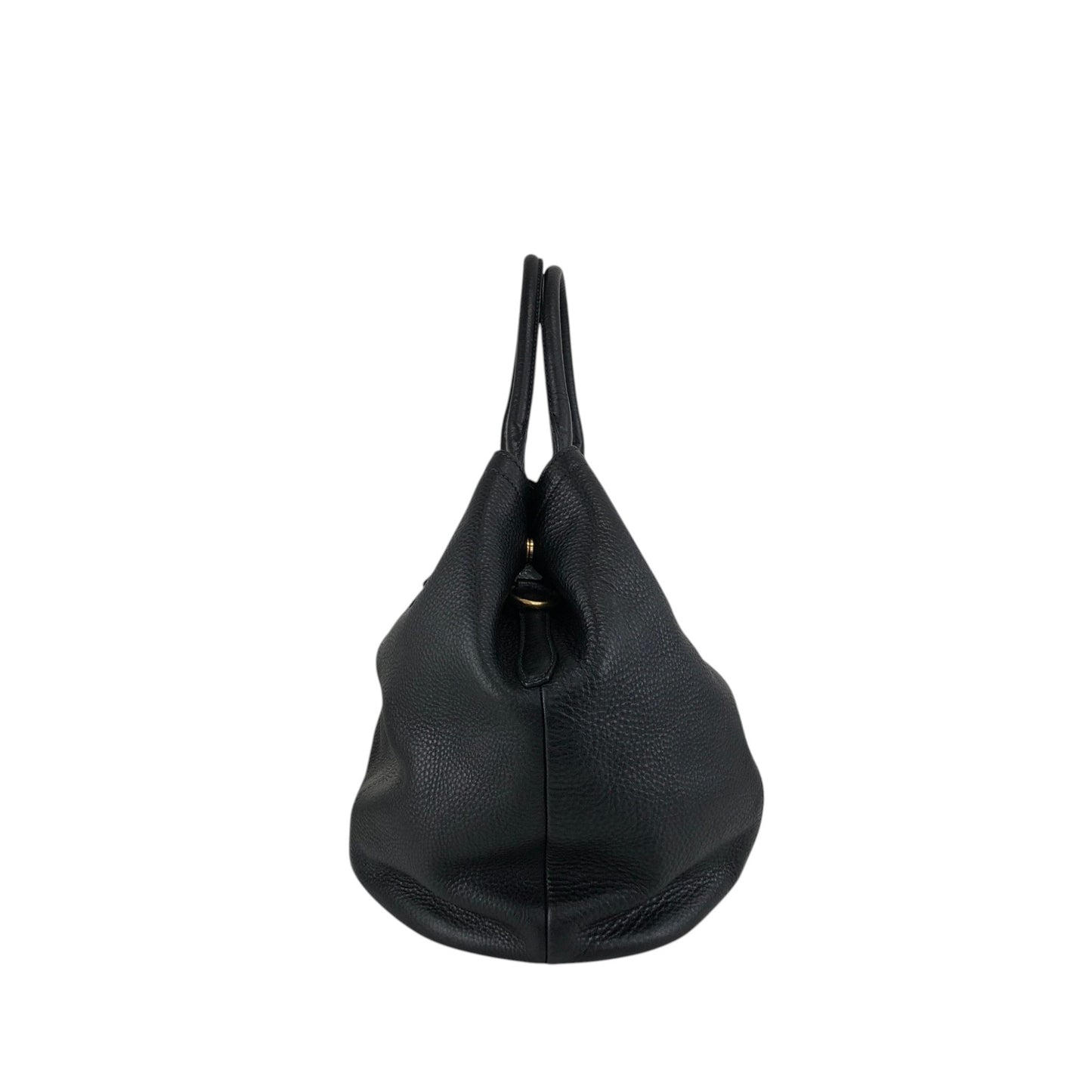 PRADA Logo Two-way Handbag Shoulder bag Black Vintage 5umuja