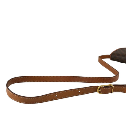 CELINE Macadam Logo Shoulder bag Brown Vintage ajpy3m