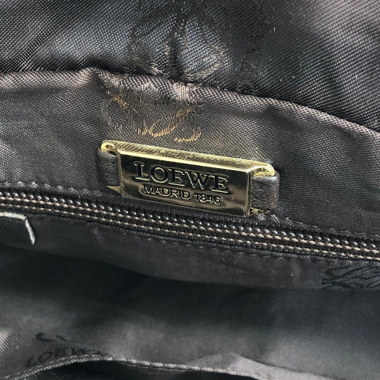 LOEWE Anagram Shoulder bag Brown Vintage 4a627g