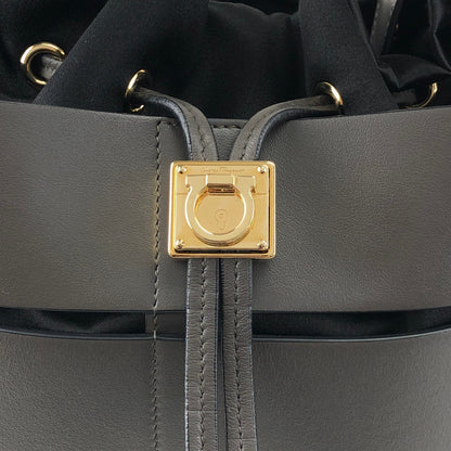 Salvatore Ferragamo Drawstring Shoulder bag Gray Vintage de3dye