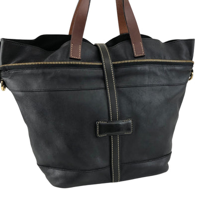 LOEWE Logo Front Buckle Two-way Handbag Shoulder bag Black Vintage pszdm6