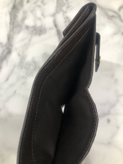 CELINE Macadam Leather Folded Wallet Brown Vintage iusmee