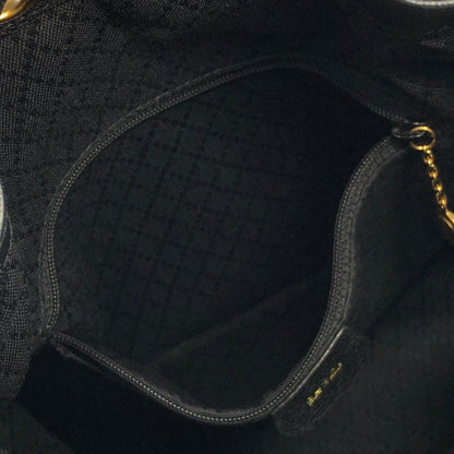 GUCCI Bamboo Handle Suede Two-way Drawstring Handbag Shoulder bag Black Vintage z3v3su