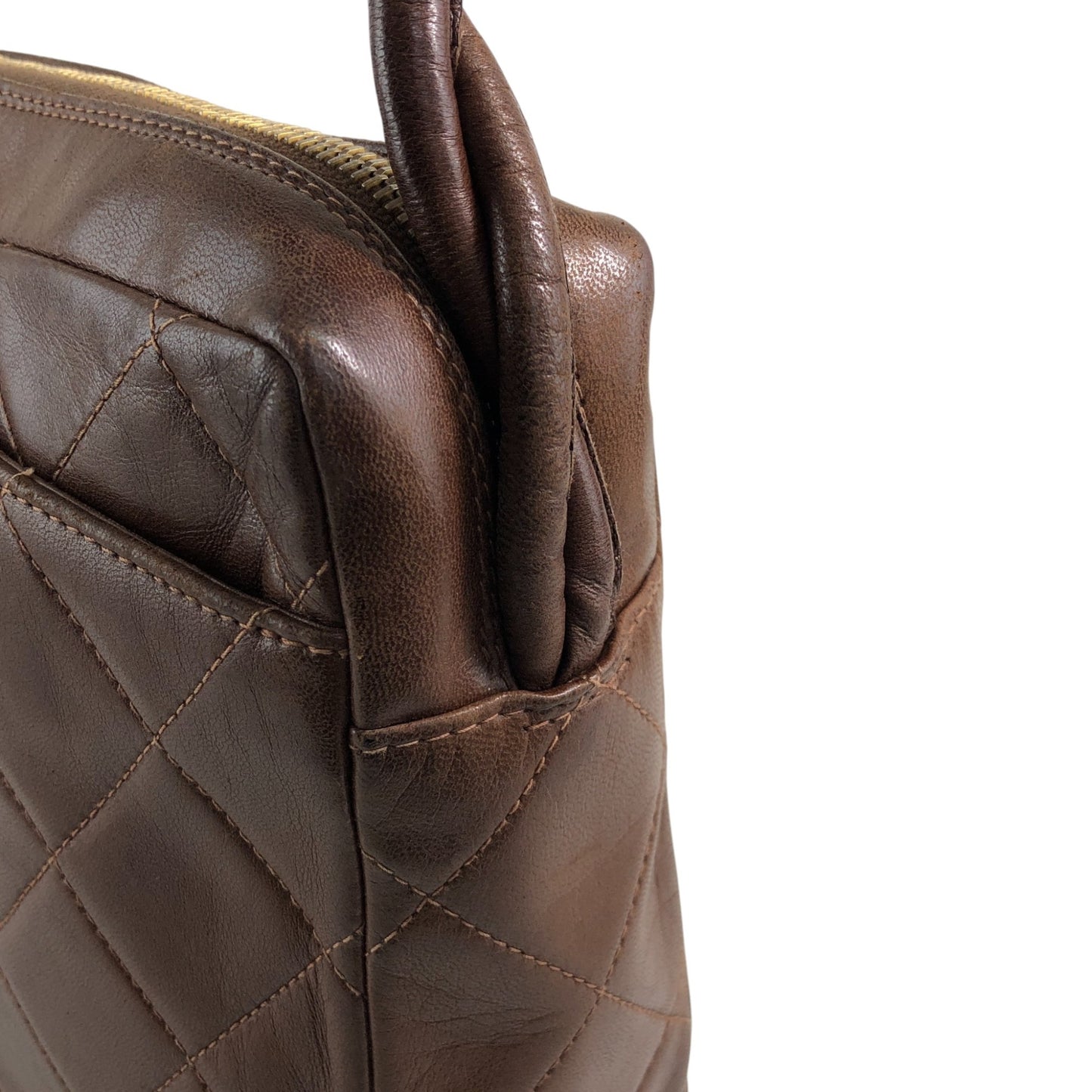 CHANEL Matelasse Coco Mark Shoulder bag Brown Vintage 4u7hig