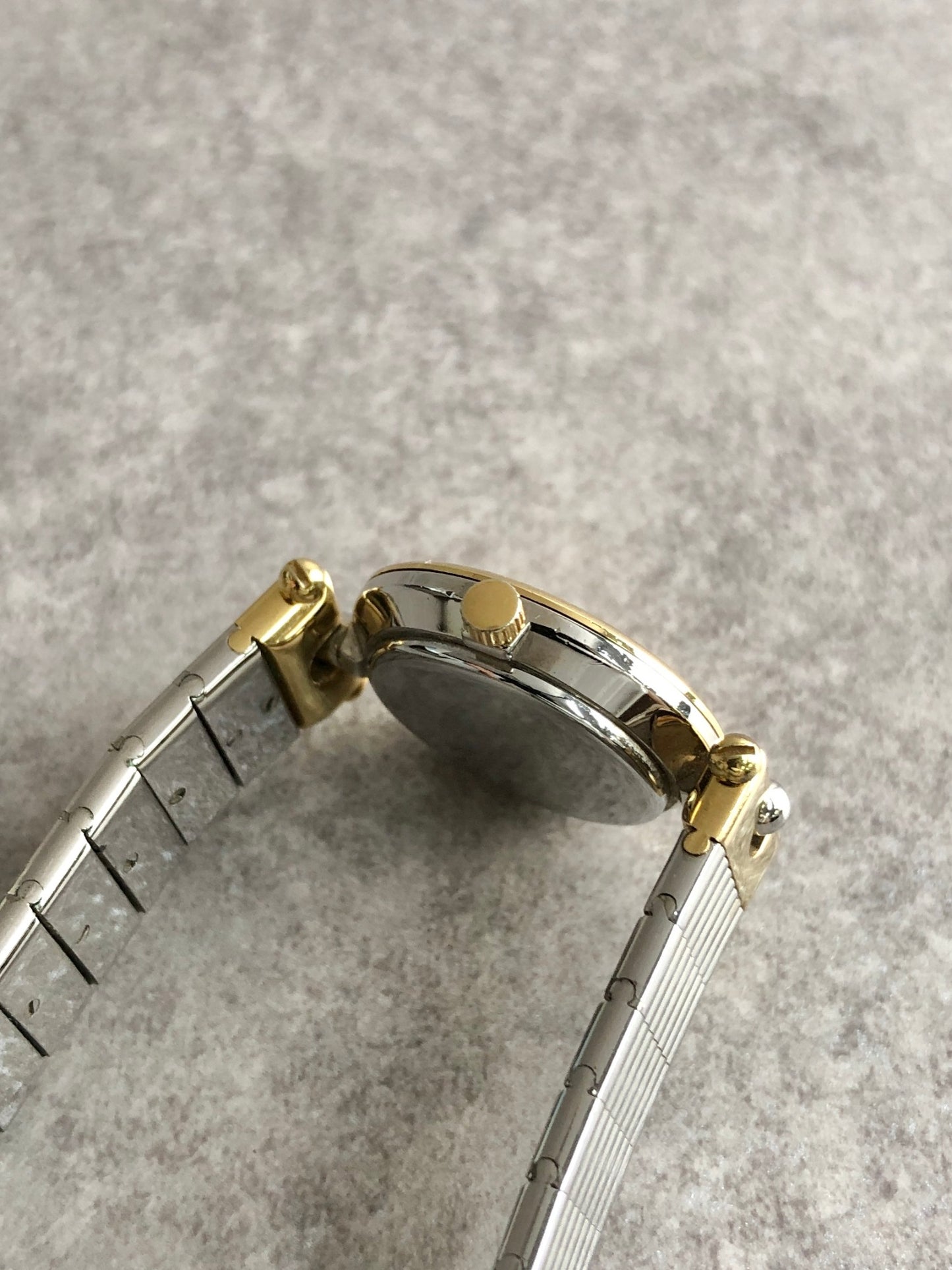 Christian Dior Logo Watch Silver×Gold Vintage pmuyyi