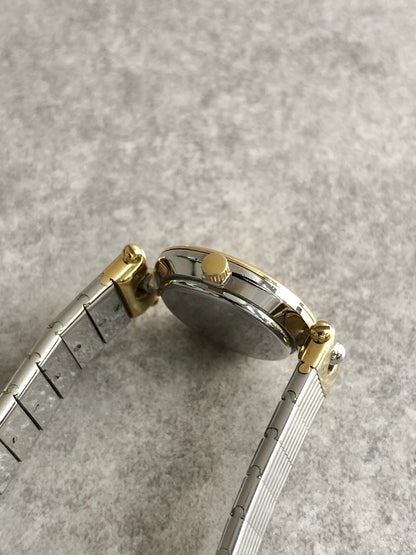 Christian Dior Logo Watch Silver×Gold Vintage pmuyyi