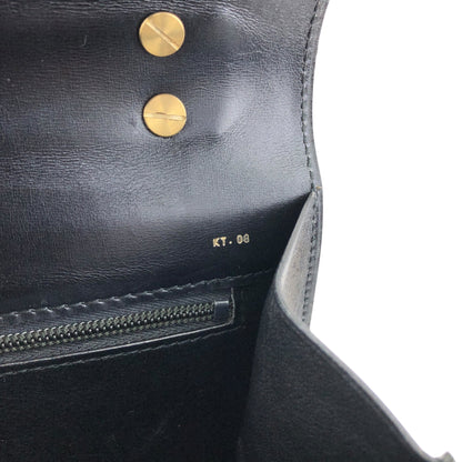 CELINE Horse Bit Top Handle Handbag Black Vintage 68wnsk