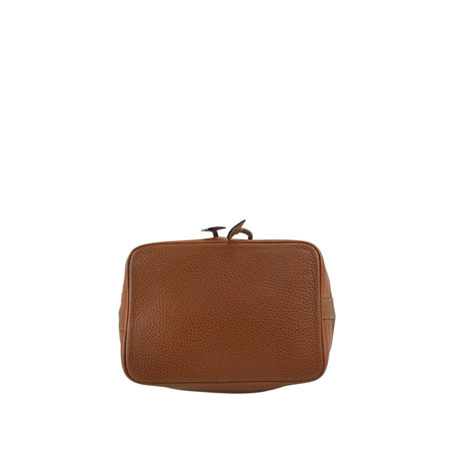 CELINE Gancini Drawstring Shoulder bag Brown Vintage 4uzkb3