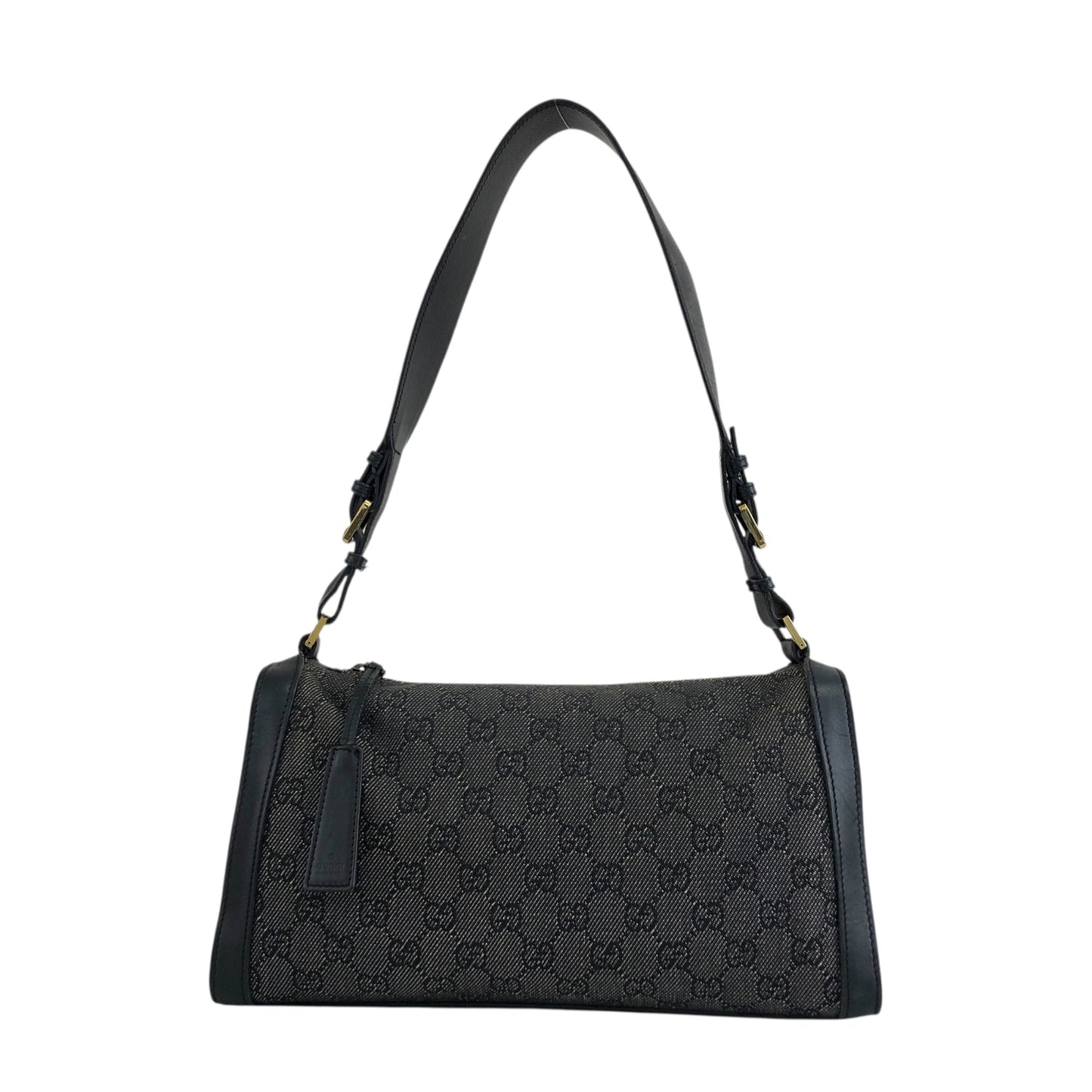 GUCCI GG Canvas Shoulder bag Black Vintage d88h44