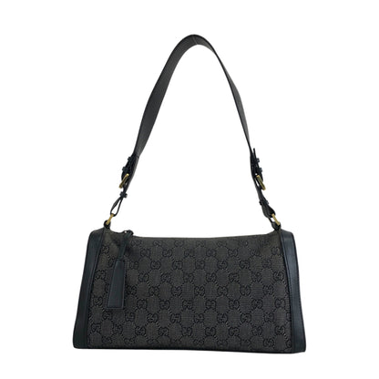 GUCCI GG Canvas Shoulder bag Black Vintage d88h44