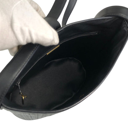 Christian Dior Logo Shoulder bag Black Vintage ysncmj