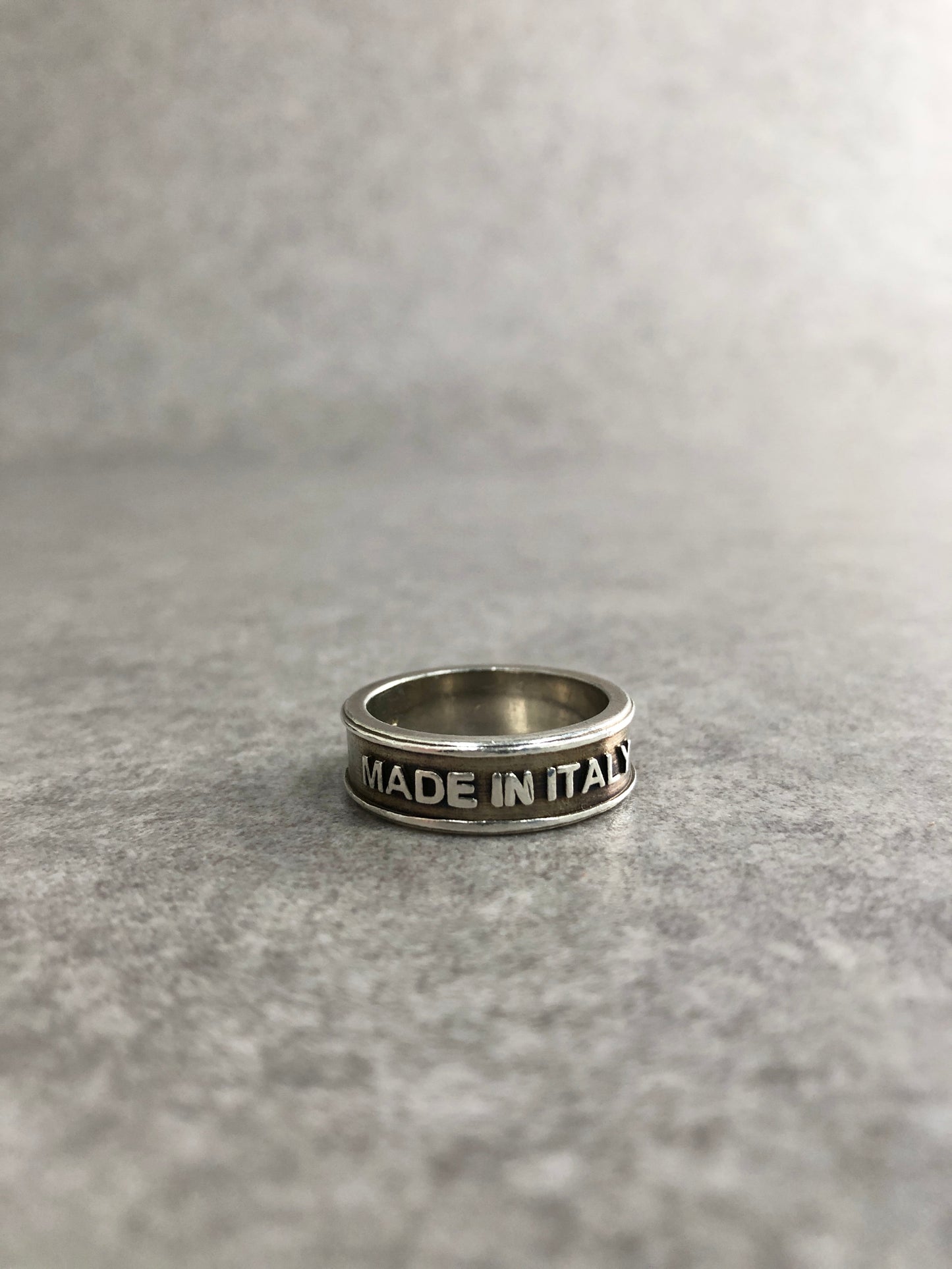 GUCCI GG Logo Ring Silver Vintage xxc4b8