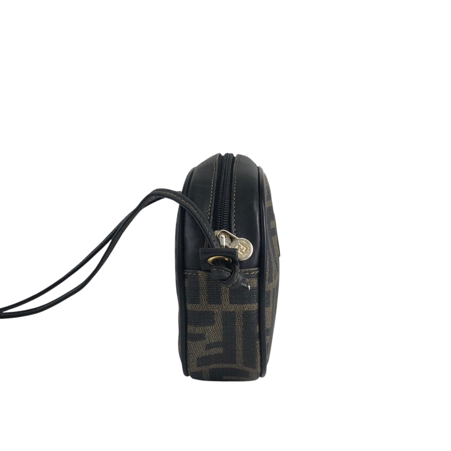 FENDI Zucca Logo Small Shoulder bag Brown Vintage 4wmehy