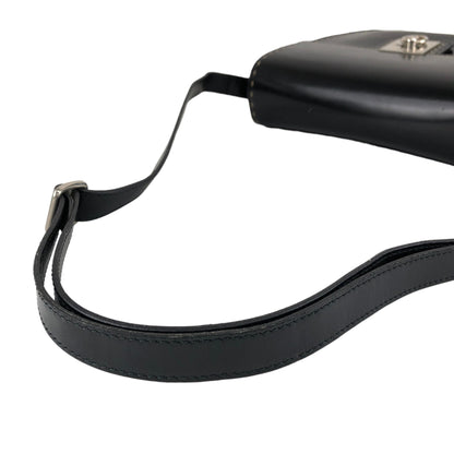 CELINE Gancini Shoulder bag Black Vintage ni2xww