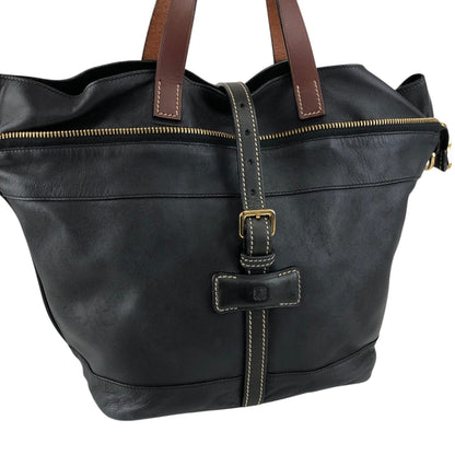 LOEWE Logo Front Buckle Two-way Handbag Shoulder bag Black Vintage pszdm6