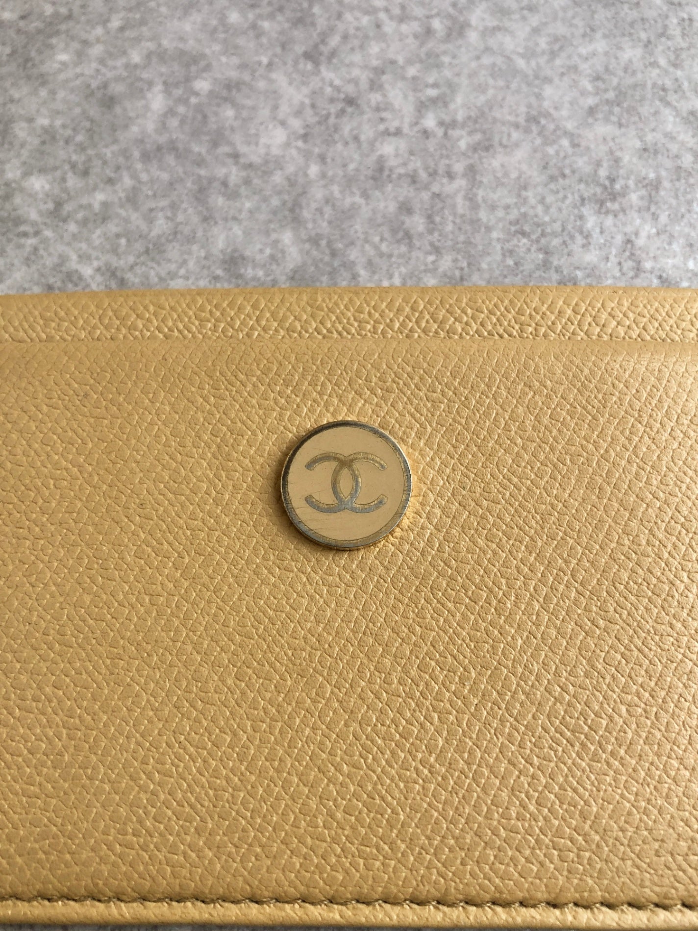 CHANEL Card holder Beige Vintage sap6sk