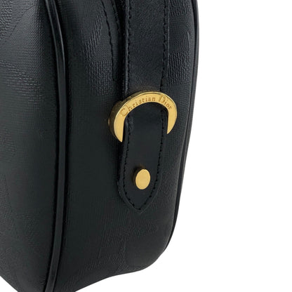 Christian Dior Trotter Round Shoulder bag Black Vintage texmwr