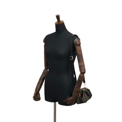 FENDI Pecan Logo Two-way Small Boston bag Shoulder bag Brown Vintage z7r7e6