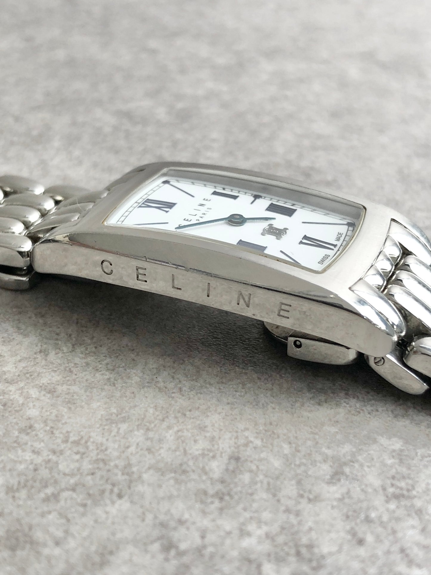 CELINE Triomphe Watch Silver Vintage 87z4zs
