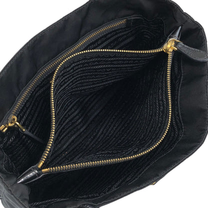 PRADA Tessuto Triangle Logo Totebag Black Vintage 2w8wct
