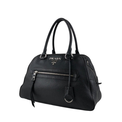 PRADA Logo Two-way Boston bag Shoulder bag Black Vintage sgghkm