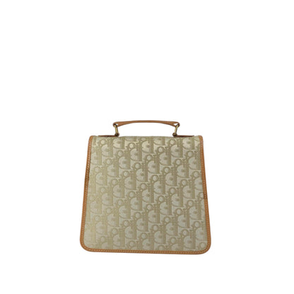 Christian Dior Trotter Handbag Beige Vintage dz5dit