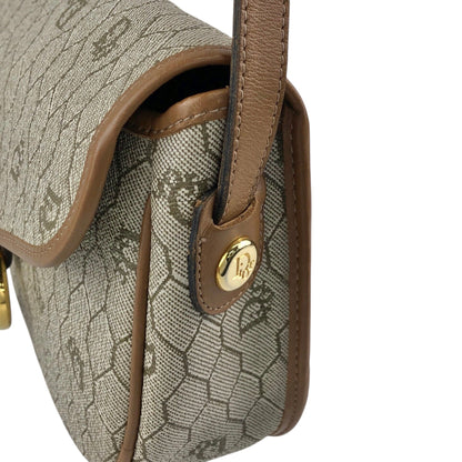 Christian Dior Honeycomb Pattern Shoulder bag Beige Vintage wvwdbt
