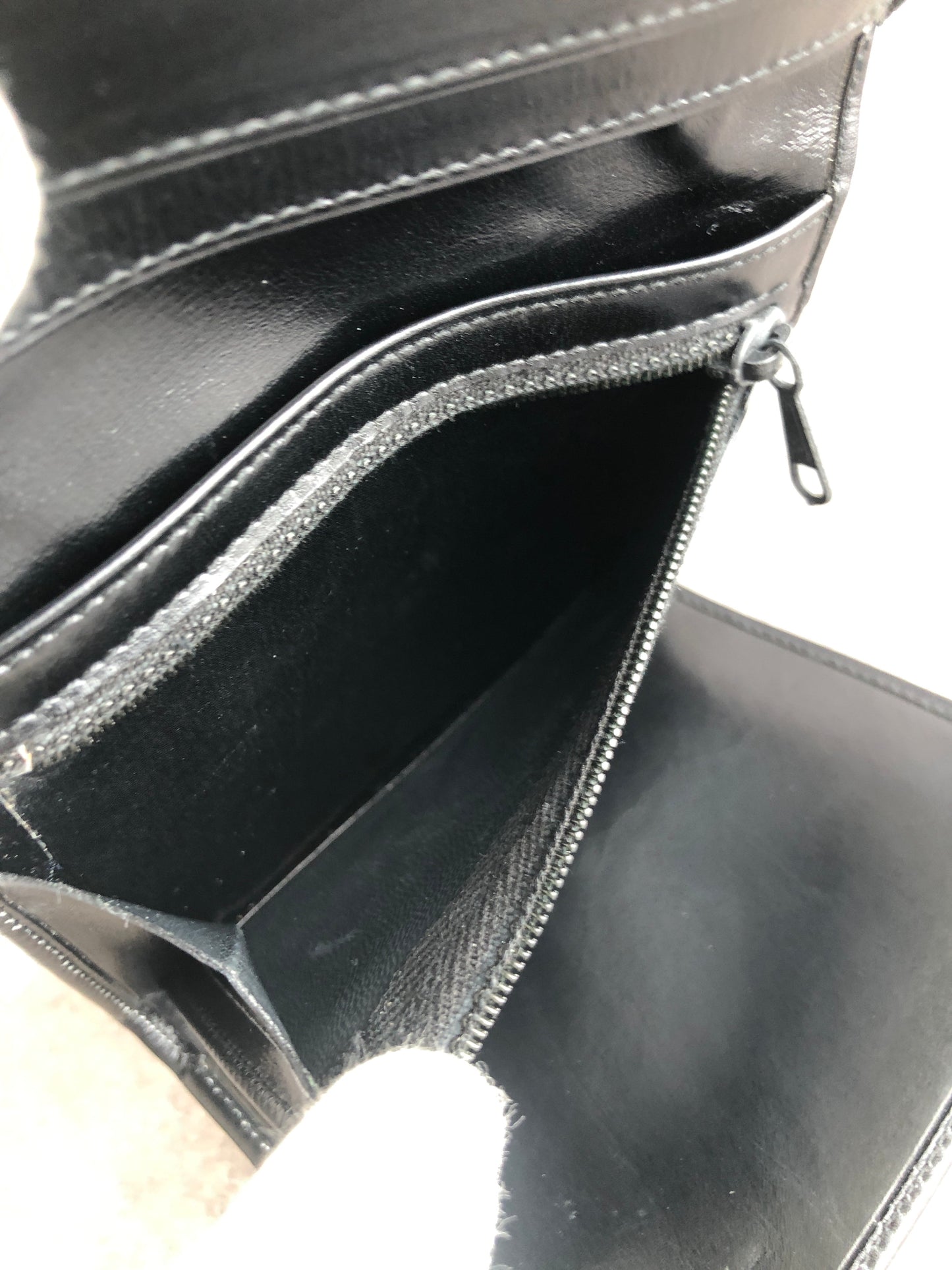 CELINE Horse Carriage Trifold Wallet Black Vintage 4azh3v