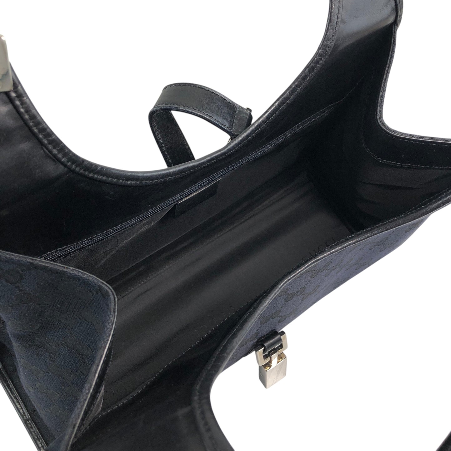 GUCCI Jackie Handbag Totebag Black Vintage xn56ma