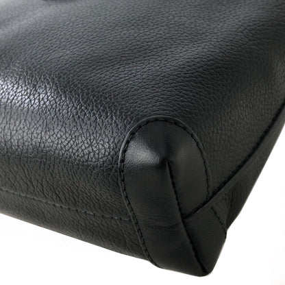 GUCCI Logo Leather Crossbody Shoulder bag Black Vintage xmntn8