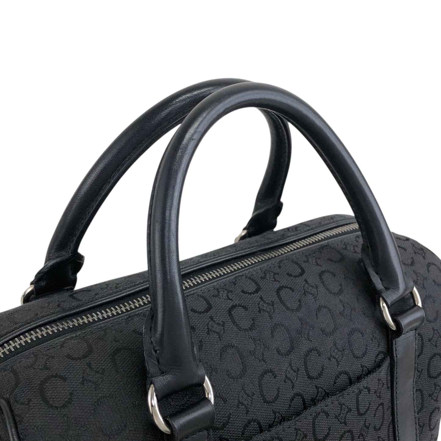 CELINE Small Boston bag Handbag Black Vintage w8thgk