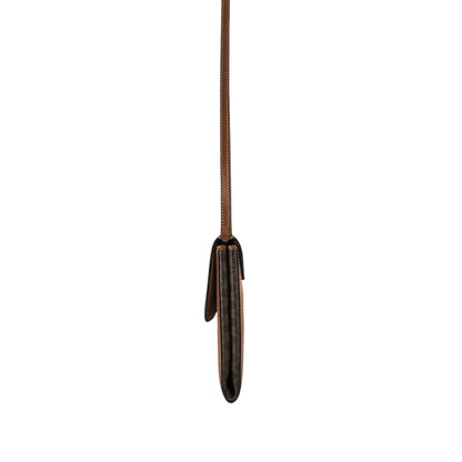 CELINE Macadam Blason Shoulder bag Brown Vintage emwcwc
