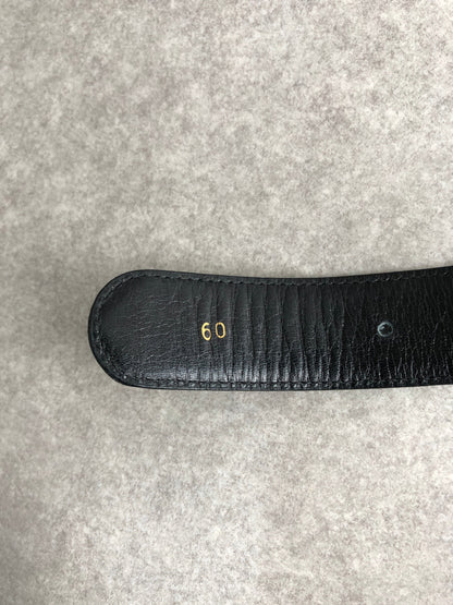 CELINE Horse Carriage Belt Black Vintage 4tryf3