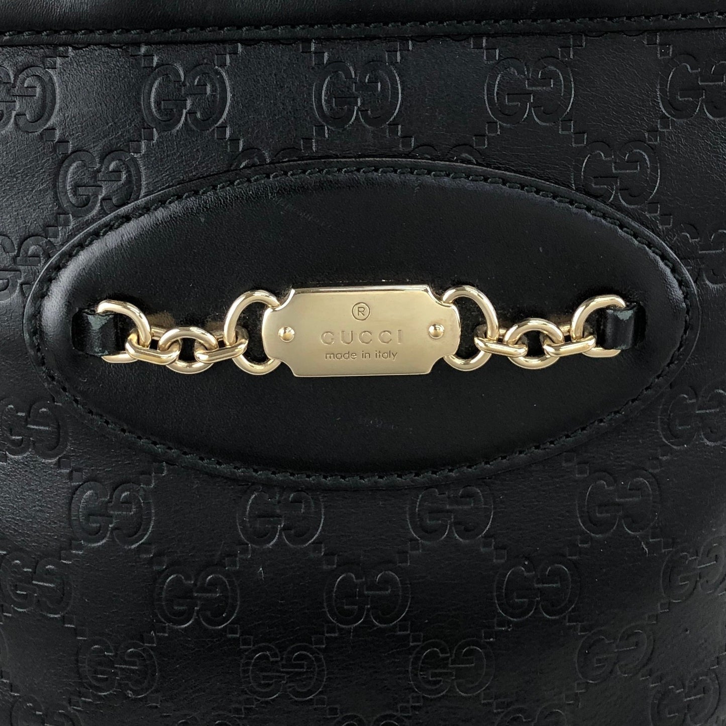 GUCCI Totebag Black 145994 Vintage gfpgkn
