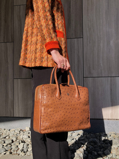 LOEWE Anagram Handbag Brown Vintage pztb8z