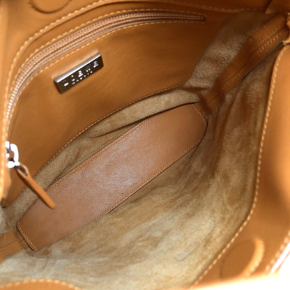 LOEWE Logo Embossed Shoulder bag Brown Vintage r7ivdg