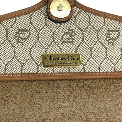 Christian Dior Honeycomb Pattern Shoulder bag Beige Vintage wvwdbt