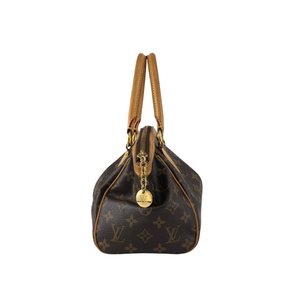 LOUIS VUITTON Monogram Handbag Brown Vintage v3t8ju
