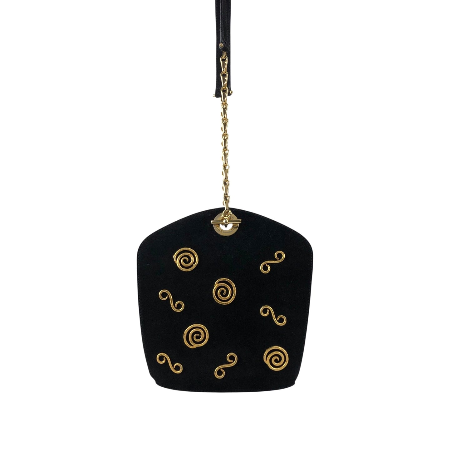 CELINE Chain Shoulder bag Black Vintage a7wb8n