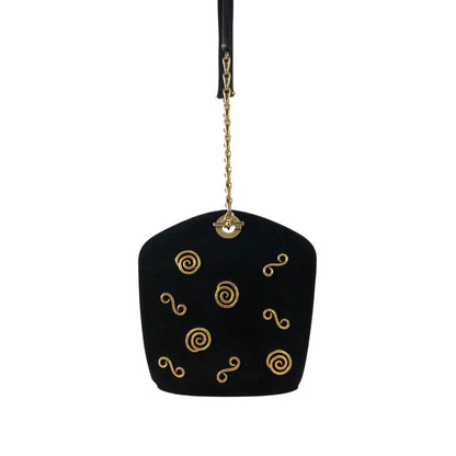 CELINE Chain Shoulder bag Black Vintage a7wb8n