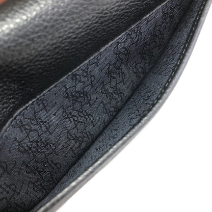 Yves Saint Laurent YSL Logo Shoulder bag Black Vintage hmype4
